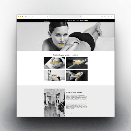 Institut Équilibre, site vitrine d'un institut de beauté